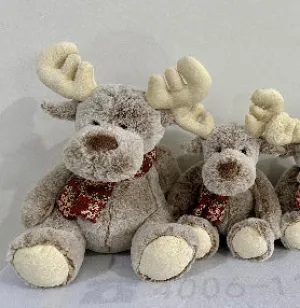 12” Christmas Moose plush toy stuffed animal FY23014