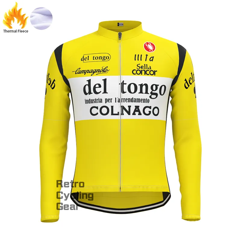 1983 del tongo Fleece Retro Long Sleeves Jerseys