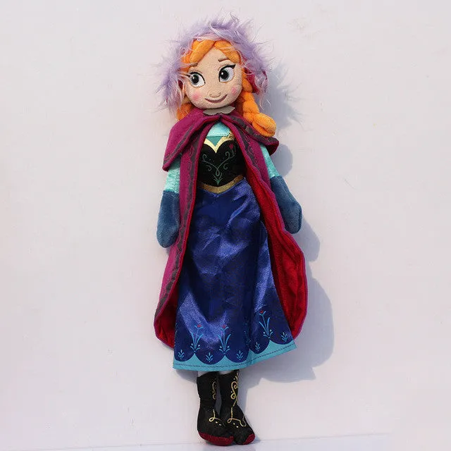 1pcs 40cm Princess Elsa Anna Plush Toys Doll Elsa Plush Anna Plush Doll Toy Soft Stuffed Toys Brinquedos Gifts for Kids Girls