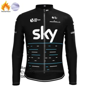 2017 black sky Fleece Retro Long Sleeves Jerseys