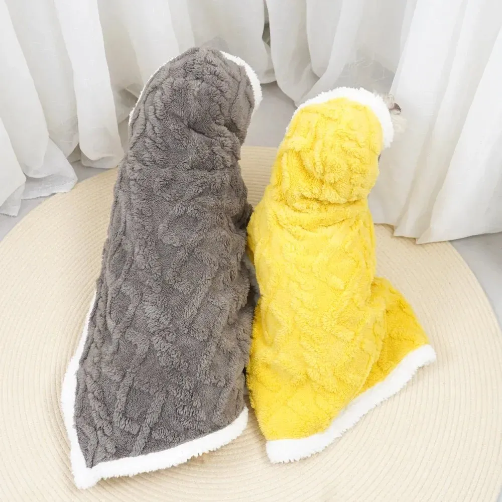 Anniepaw Winter Warm Pet Cloak Dog Blanket Thick Plush Dog Jacket Clothes Cat Clothing Pet Clothing Teddy Corgi Coat