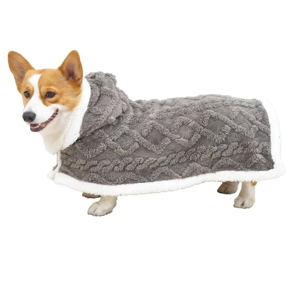 Anniepaw Winter Warm Pet Cloak Dog Blanket Thick Plush Dog Jacket Clothes Cat Clothing Pet Clothing Teddy Corgi Coat