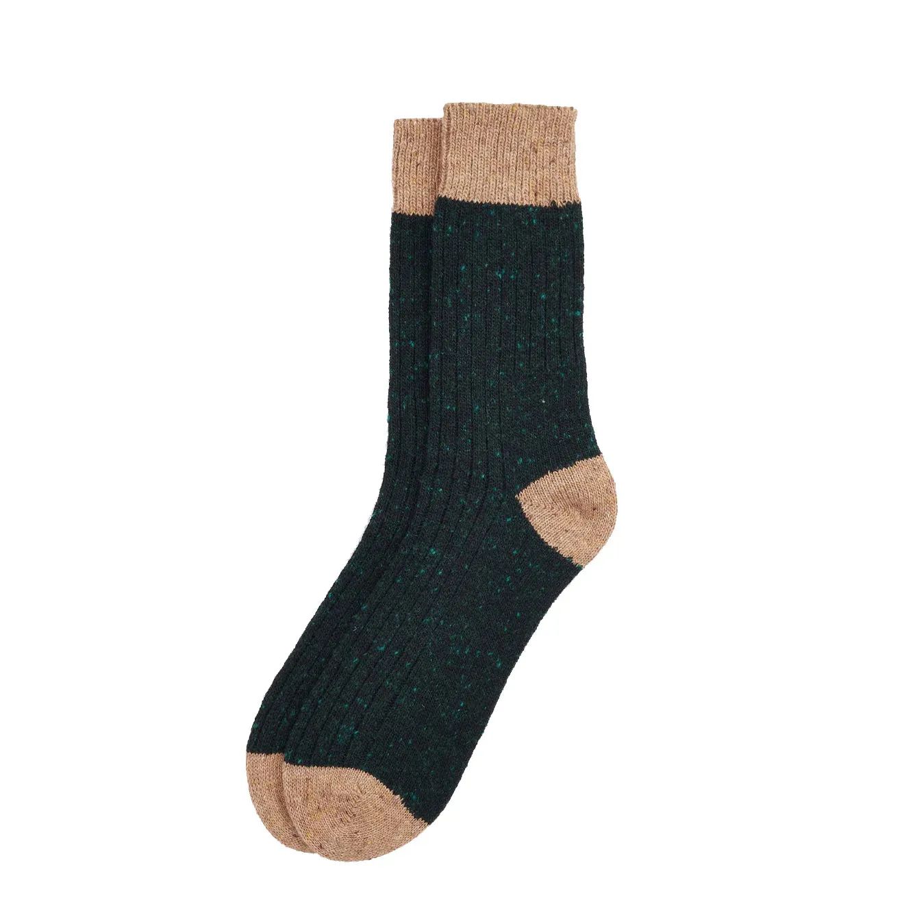 Barbour Men's Houghton Socks in Evergreen/Sandstone