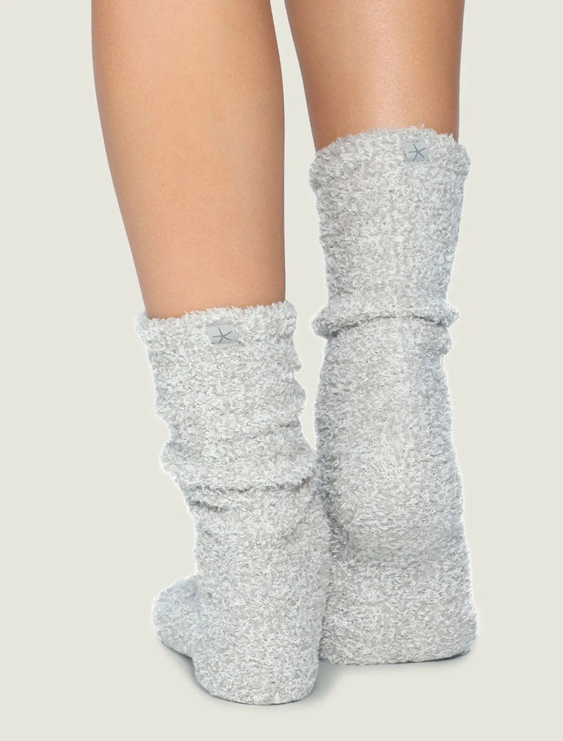 Barefoot Dreams - CozyChic Women's Heathered Socks in Oyster-White