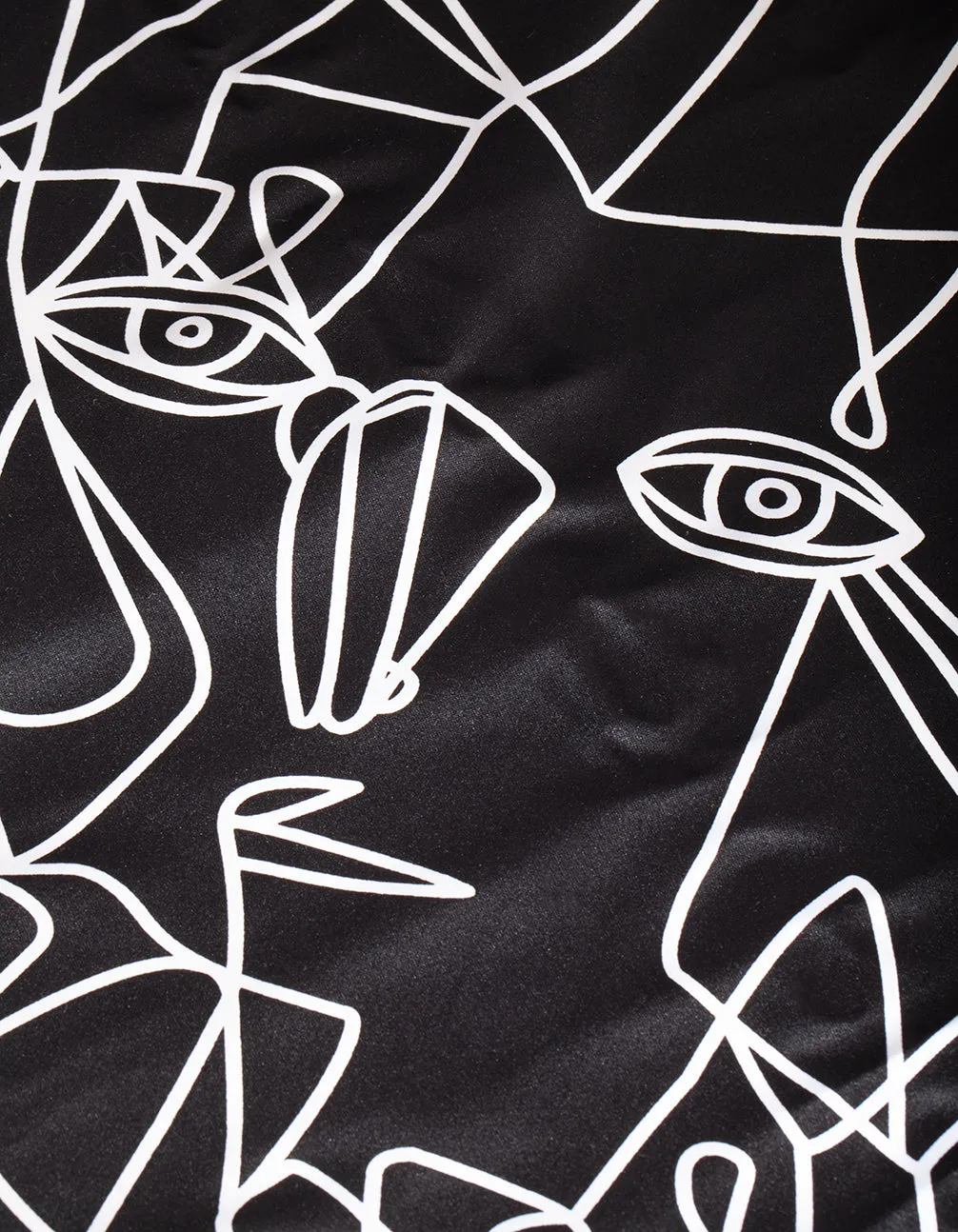 Black White Face Print Scarf