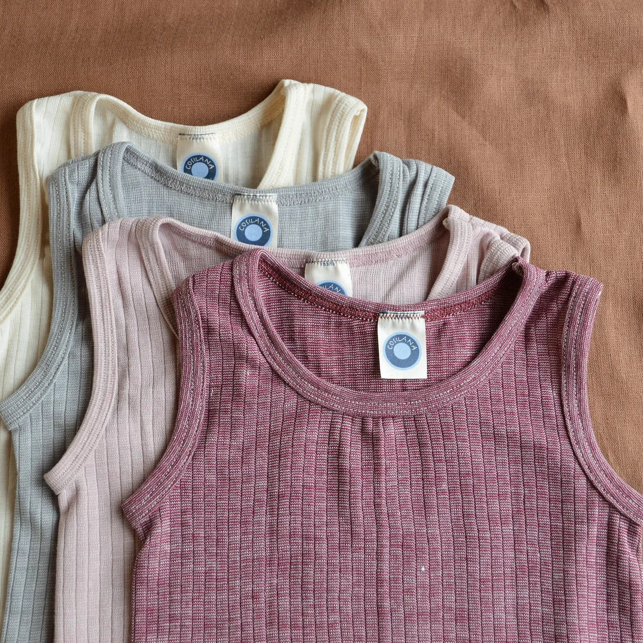 Child's Sleeveless Vest - Organic Cotton/Merino/Silk (1-12y)