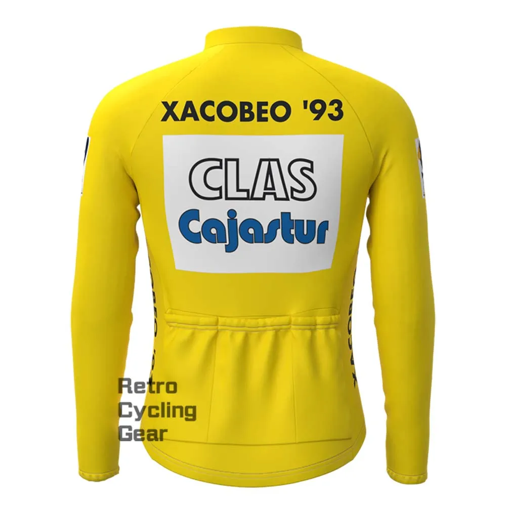 CLAS Yellow Fleece Retro Long Sleeves Jerseys