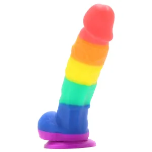 Colours Pride Edition 5 Inch Silicone Dildo in Rainbow