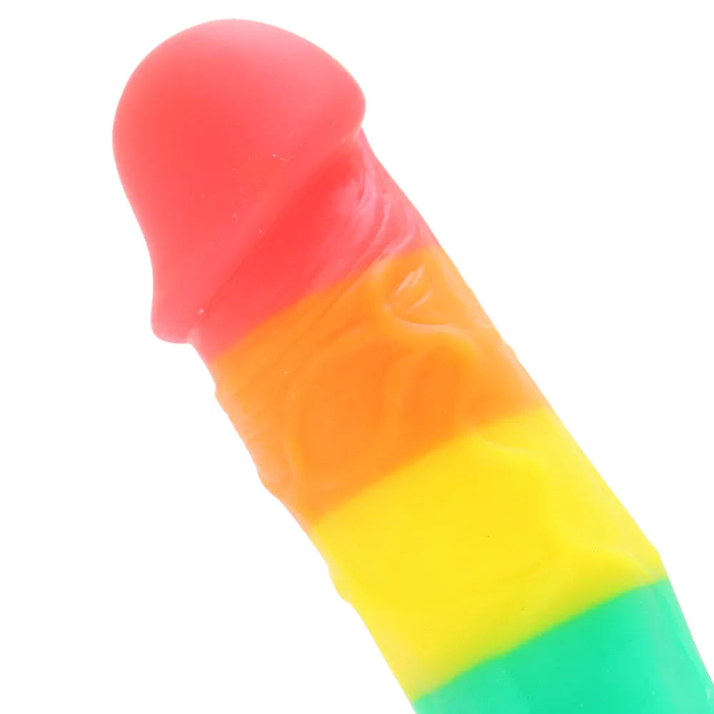 Colours Pride Edition 5 Inch Silicone Dildo in Rainbow