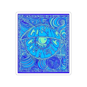 Cosmic Over Cosmetic Die-Cut Sticker - Blue Bliss