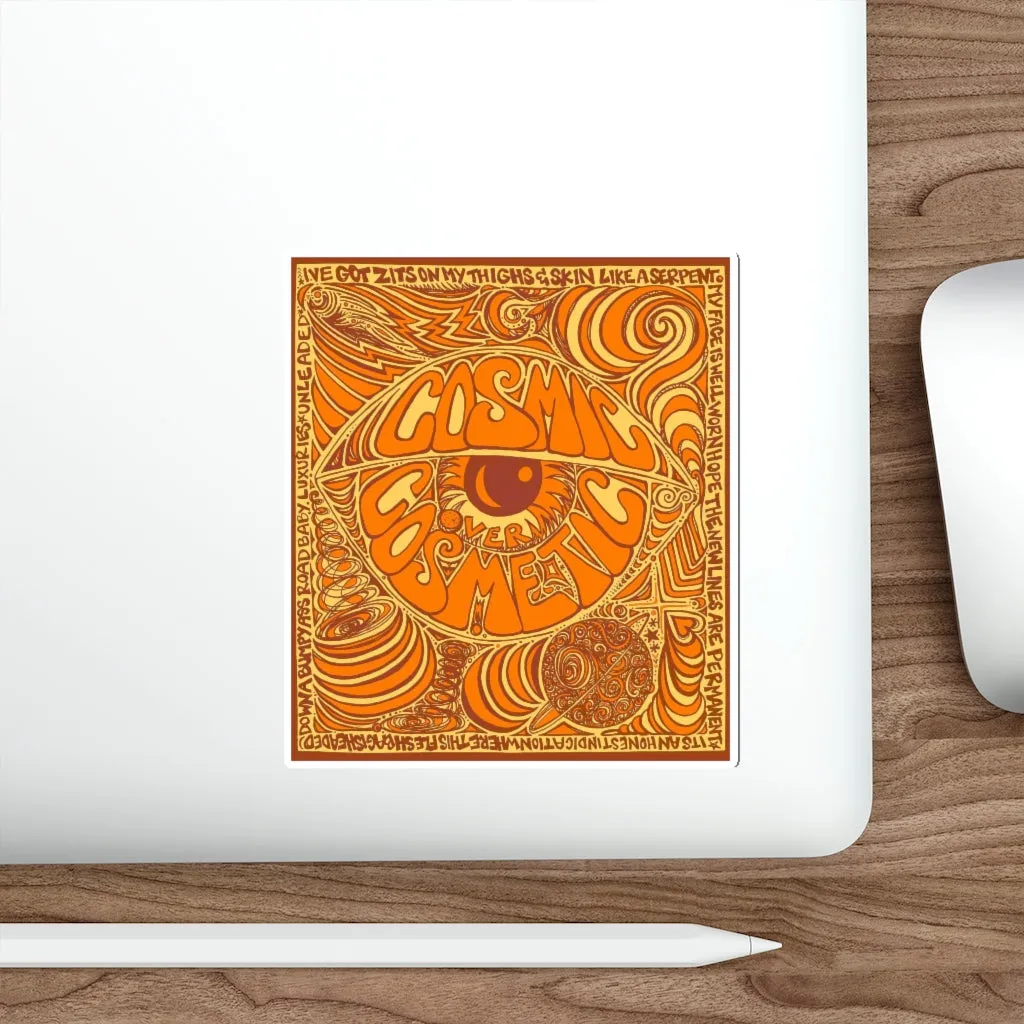 Cosmic Over Cosmetic Die-Cut Sticker - Orange Rush