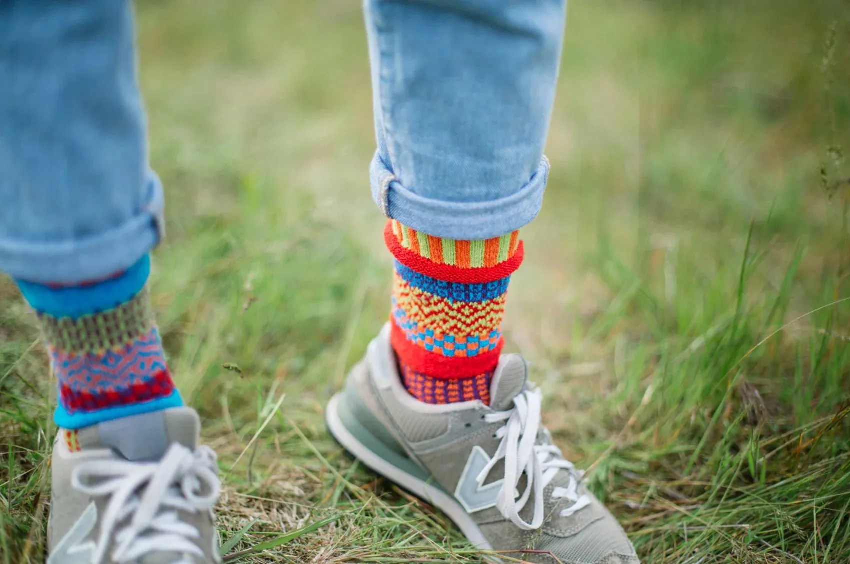 Cosmos Recycled Cotton Crew Socks