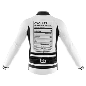 Cycling Nutrition Fact Long Sleeve Club Jersey (White)