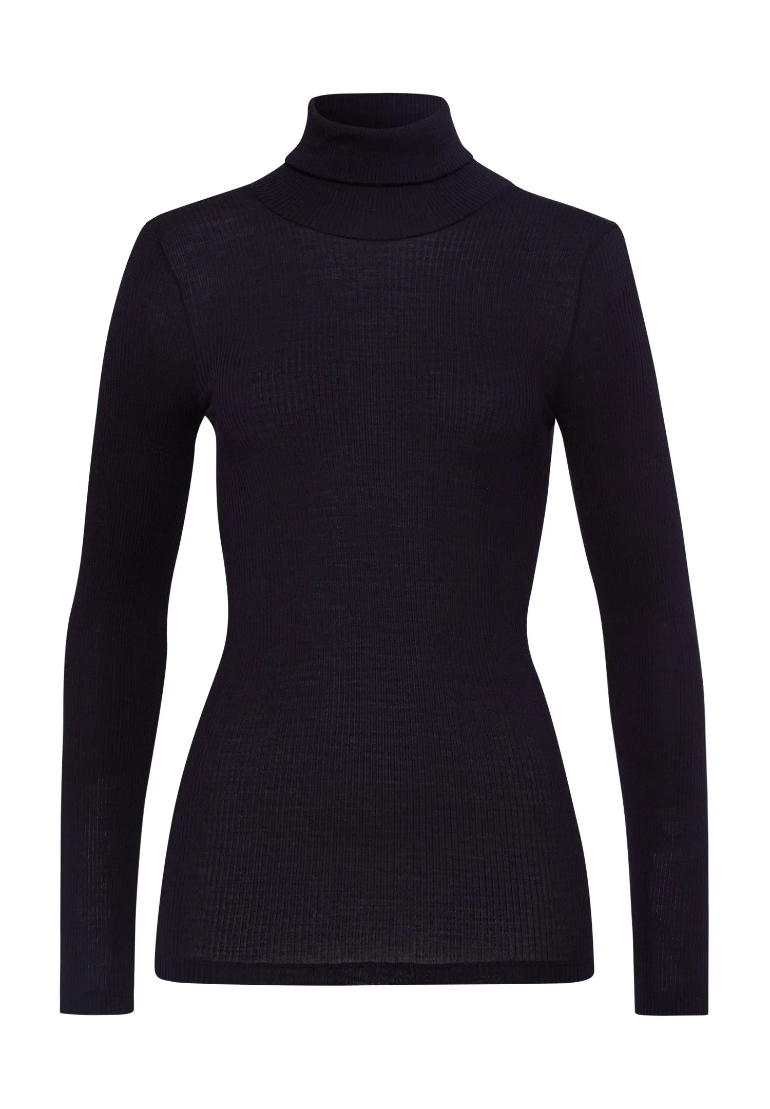 Ellis Ribbed Wool And Silk Turtleneck | Deep Navy 70967-1610