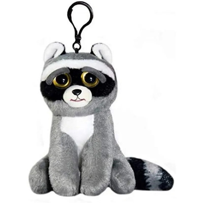 Feisty Pets Mini Rascal Rampage Raccoon 4" Backpack Plush Clip