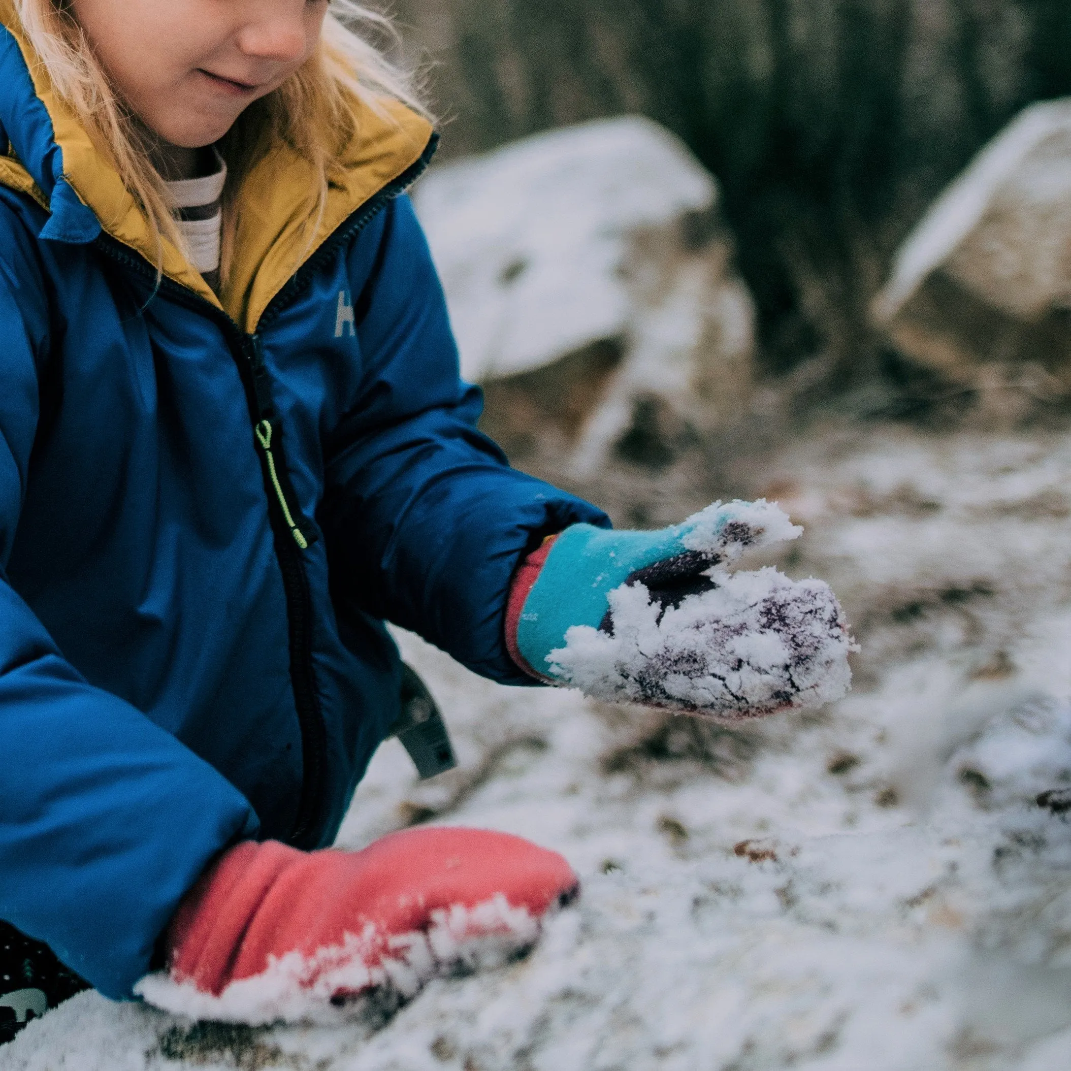 Felted Organic Merino Wool Mitts with Thumbs