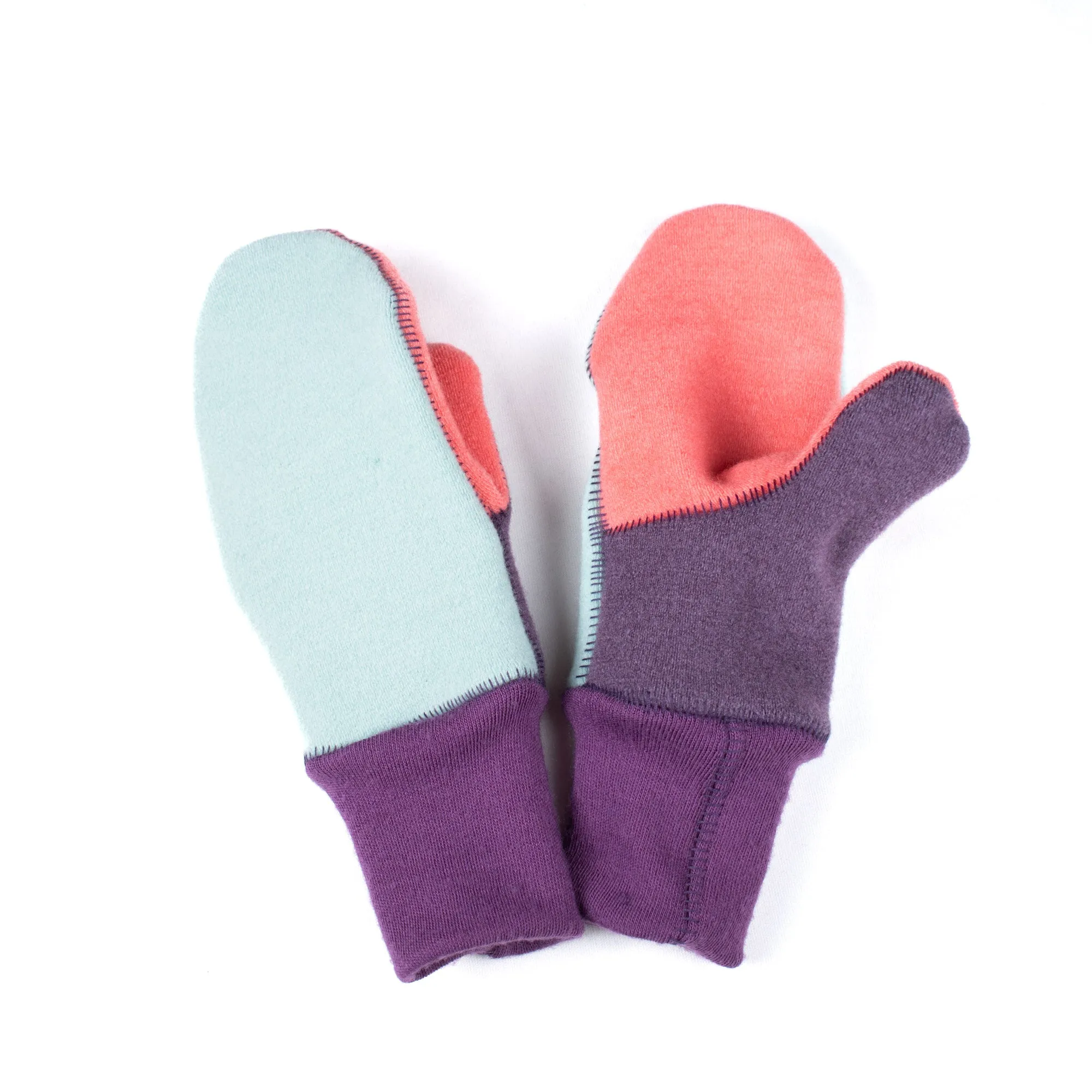 Felted Organic Merino Wool Mitts with Thumbs