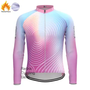 Gradient color Fleece Long Sleeve Jersey