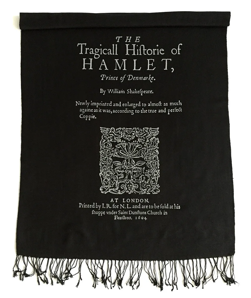 Hamlet Book Scarf. Shakespeare linen-weave pashmina