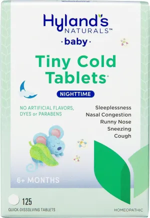 Hyland's Baby Nighttime Tiny Cold Tablets, 125 ct