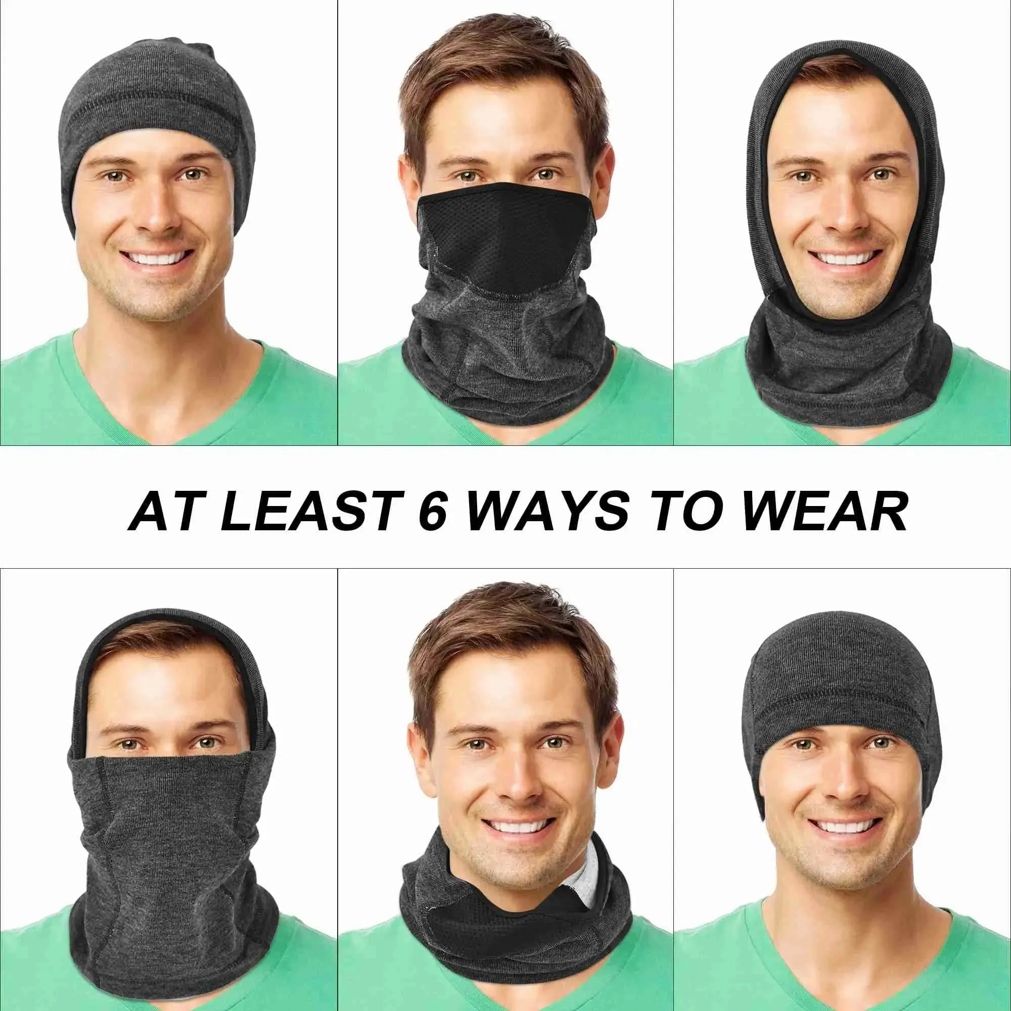 KPwarm Winter Neck Gaiter Warmer, Windproof Fleece Face Mask for Cold Weather, Skiing Running Cycling Men Women Tube Scarf