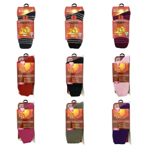 Ladies Size 4-6 Heat Insulator 2.3 Tog Rating Warm Thermal Socks Various Colours