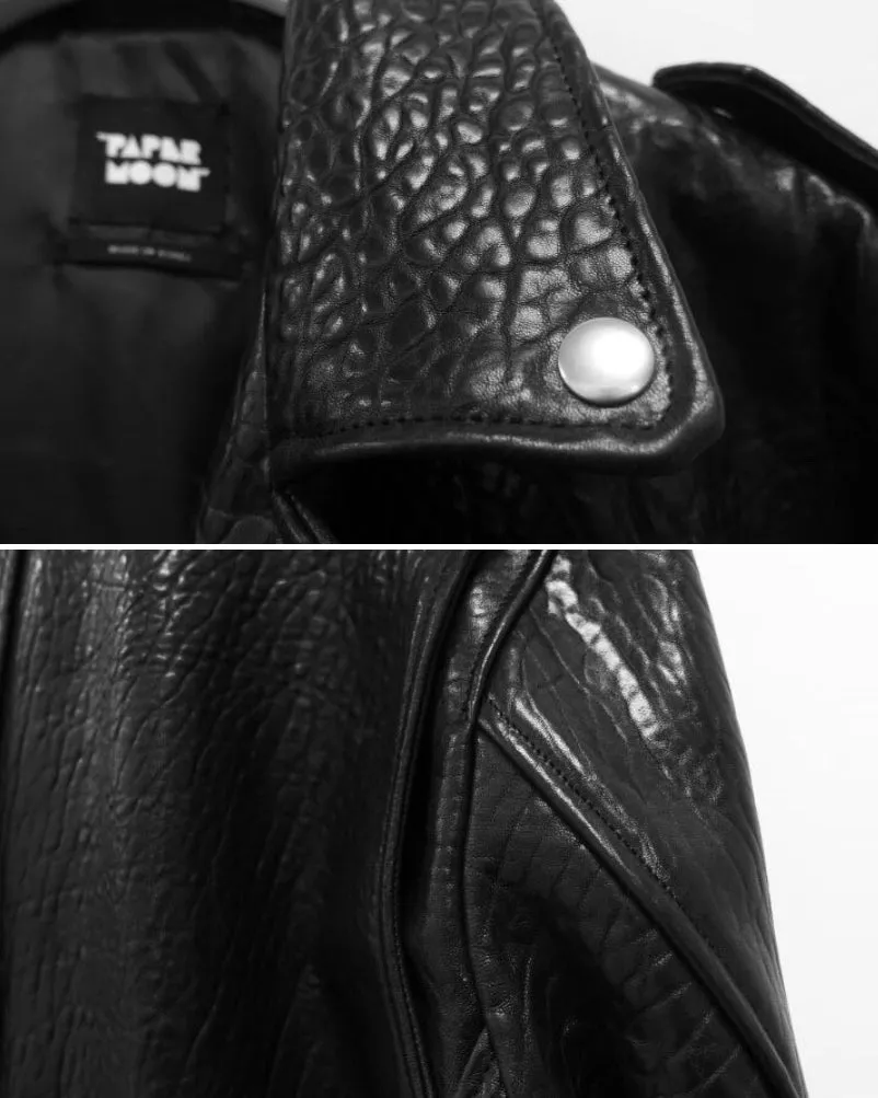 LUXE BUBBLE LEATHER JACKET