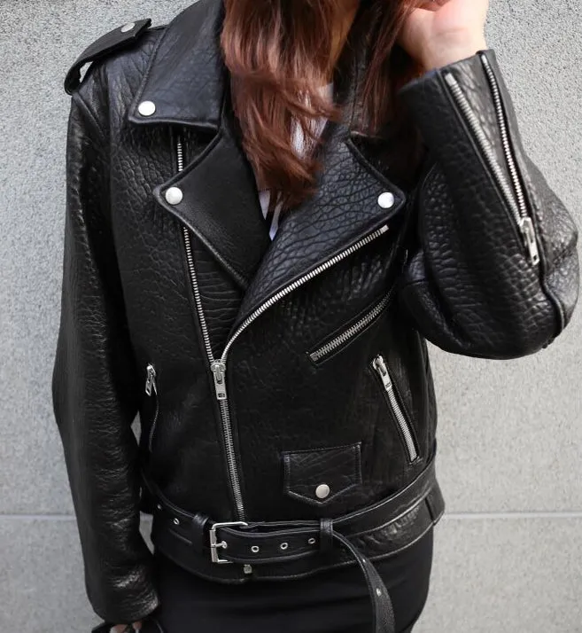 LUXE BUBBLE LEATHER JACKET