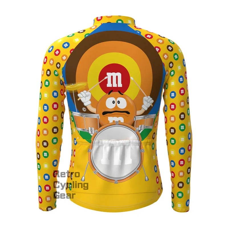 M&M Yellow Fleece Long Sleeve Jersey