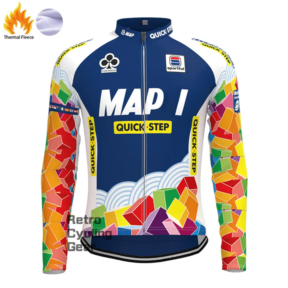 MAPI Fleece Retro Long Sleeves Jerseys