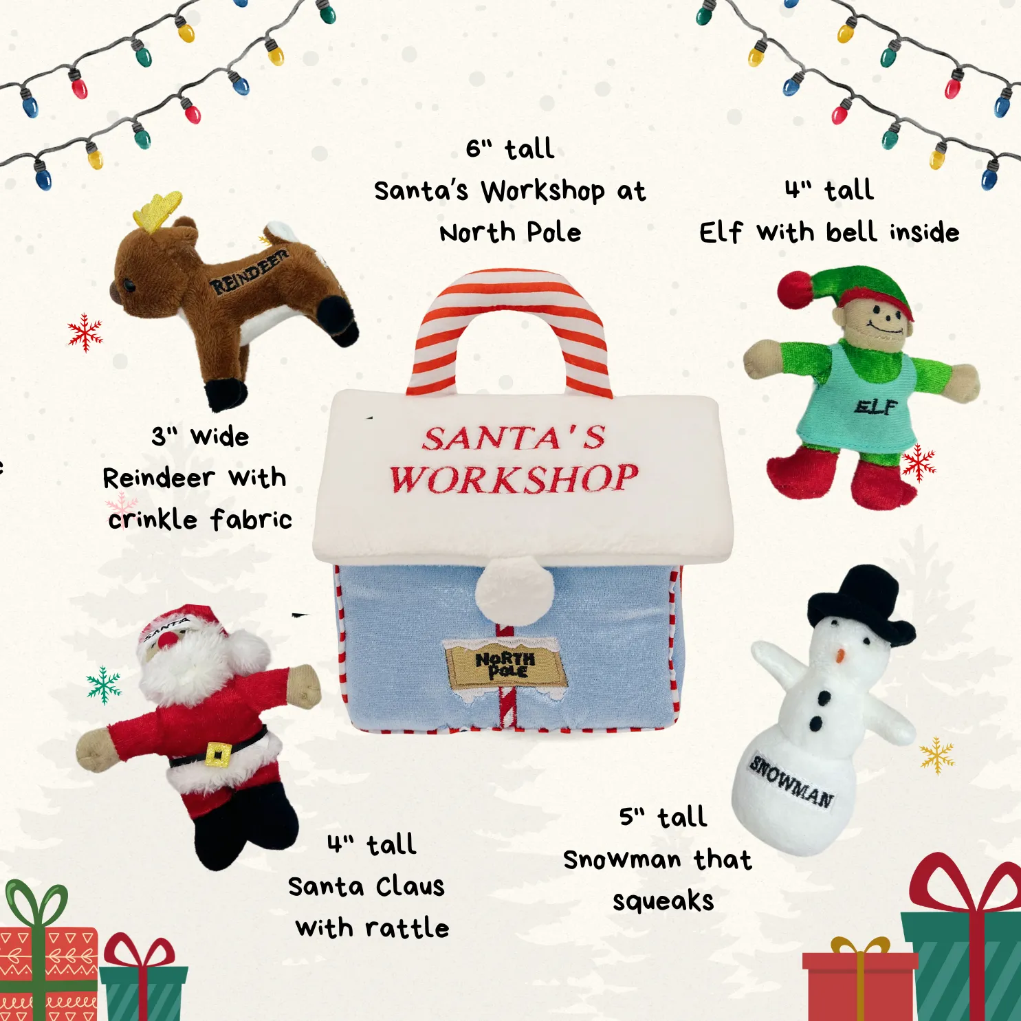 My First Christmas Santa's Workshop Playset with 4 ct Sensory Toys