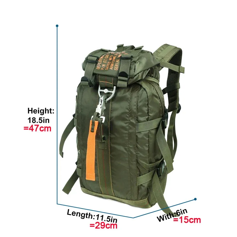 Nylon Waterproof Backpack Climbing Travel Bags Lightweight Hiking Backpacks Outdoor Sport School Bag for Men Women Black