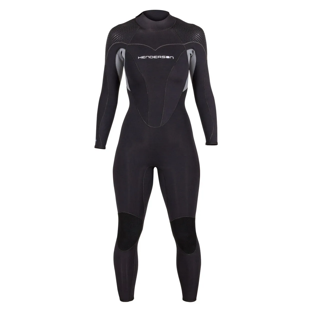 Open Box - Henderson 5mm Women's Thermoprene Pro Back Zip Wetsuit, Black / Black, Size: 12