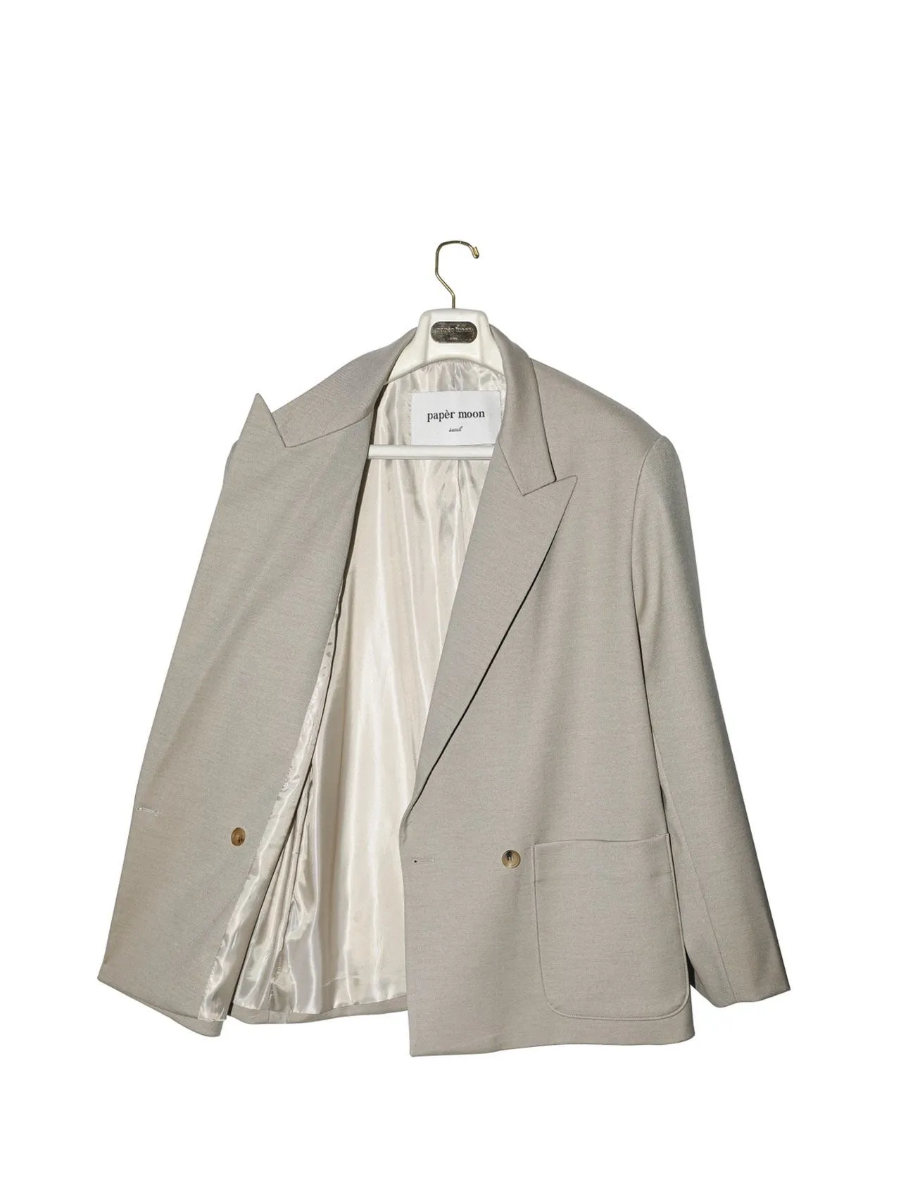 PEAKED LAPEL DOUBLE BREASTED BLAZER