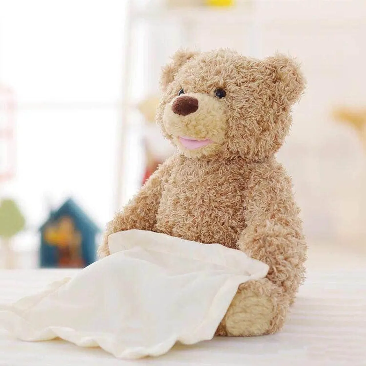 Peek A Boo Bear with Blanket Interactive Plush Teddy - 66B