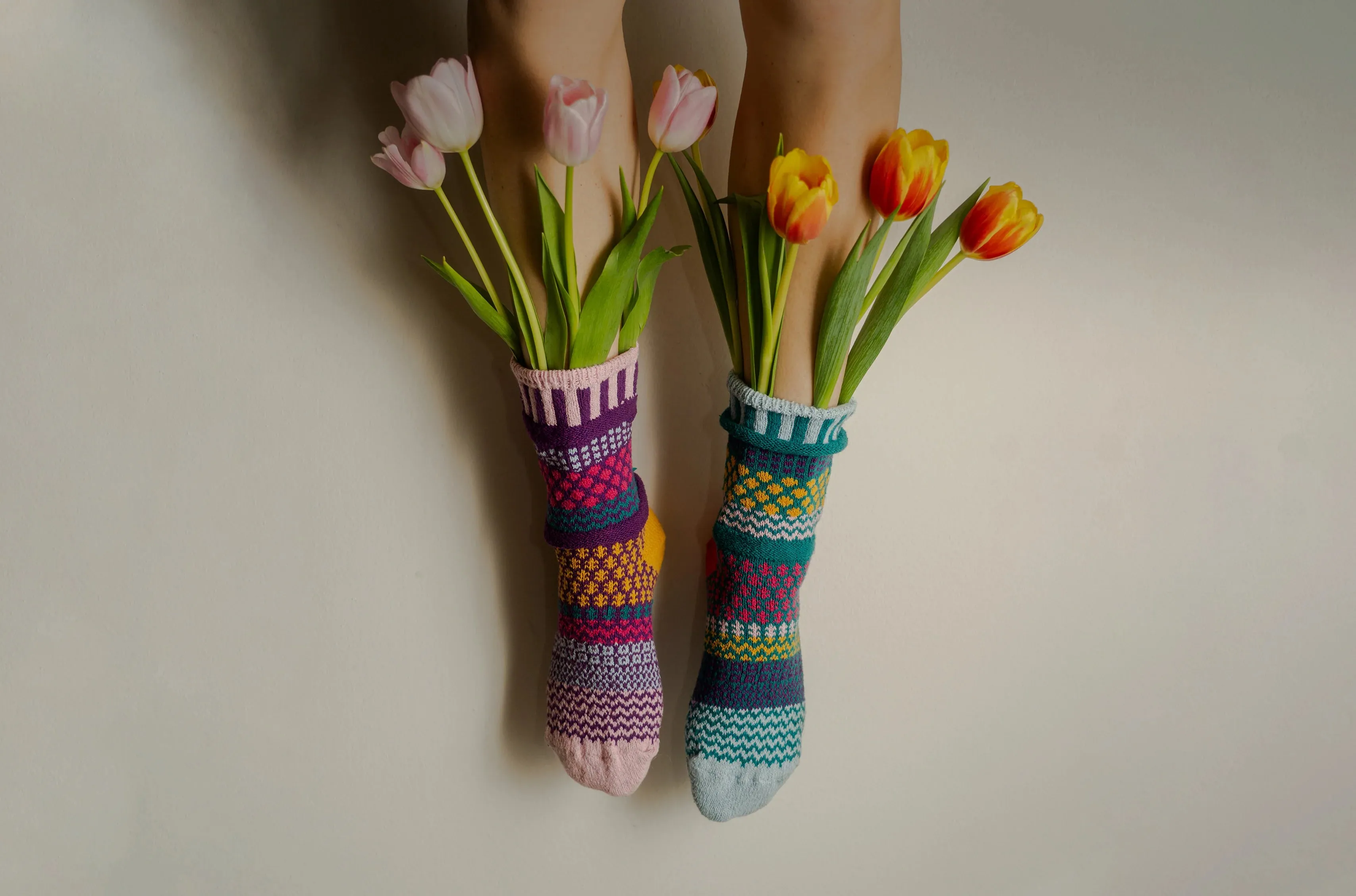 Petunia Recycled Cotton Crew Socks