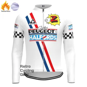 PEUGEOT Halfords Fleece Retro Long Sleeves Jerseys