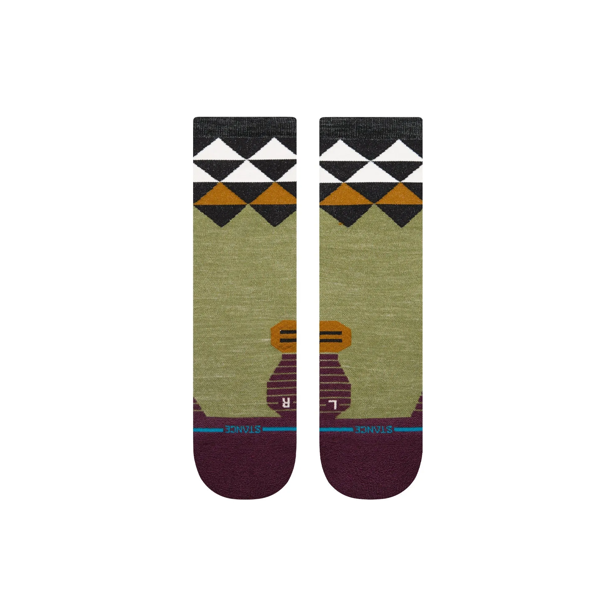 QUADRILATERAL LIGHT WOOL CREW SOCK