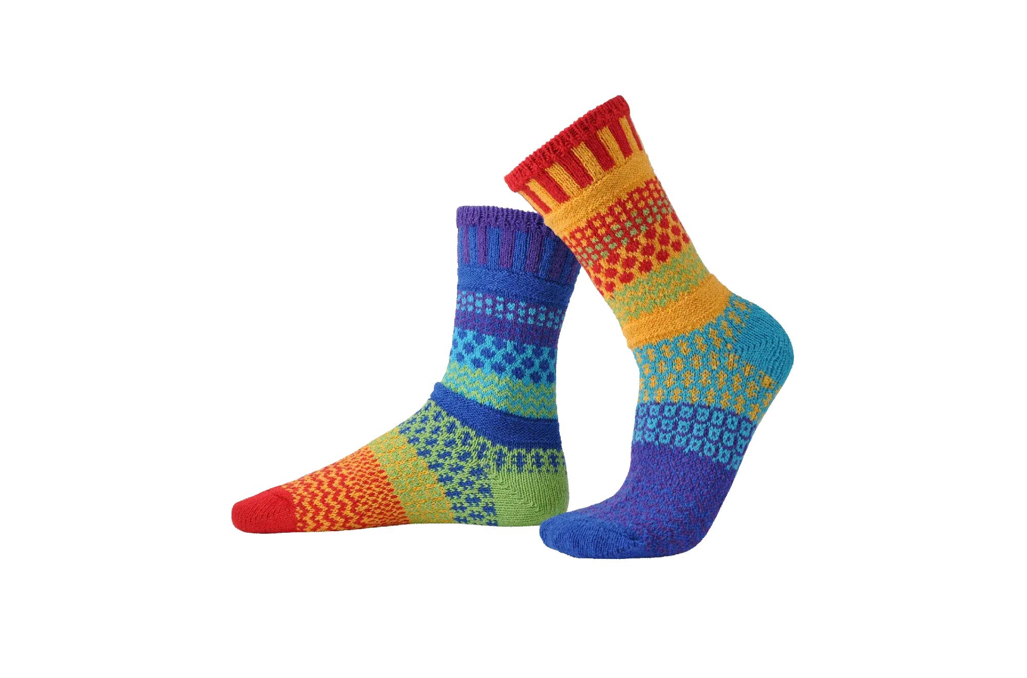 Rainbow Recycled Cotton Crew Socks