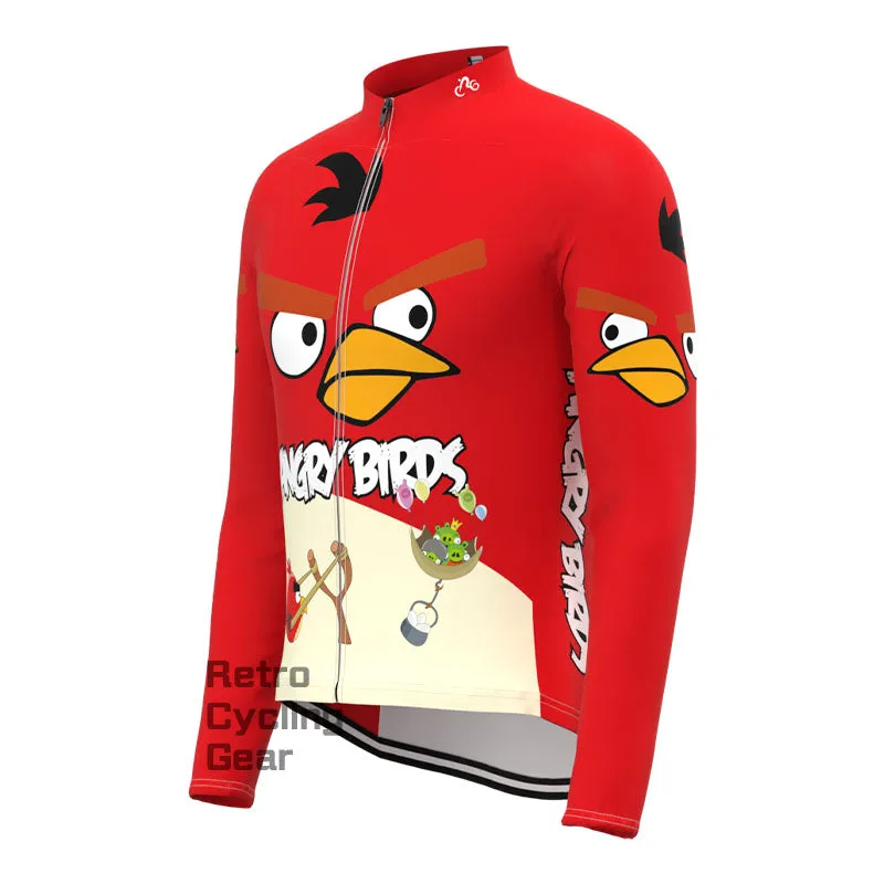 red bird Fleece Long Sleeve Jersey