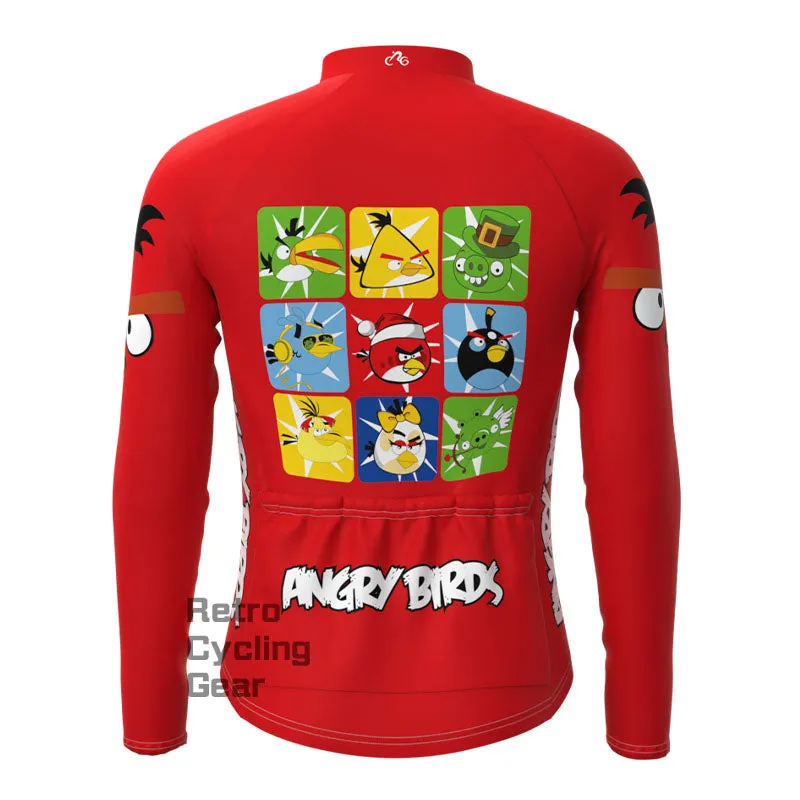 red bird Fleece Long Sleeve Jersey