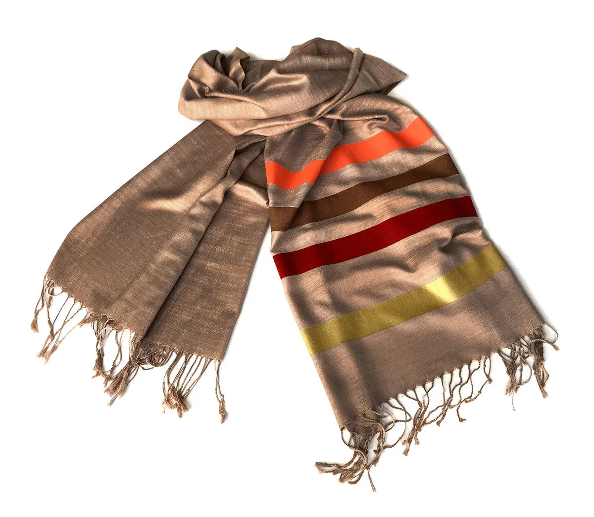 Resistor Values linen-weave pashmina scarf.