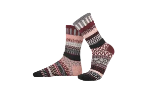 Rosewood Recycled Wool Mix Crew Socks