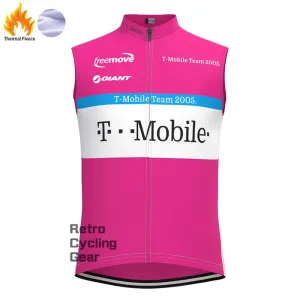 T-Mobile purple Fleece Retro Cycling Vest