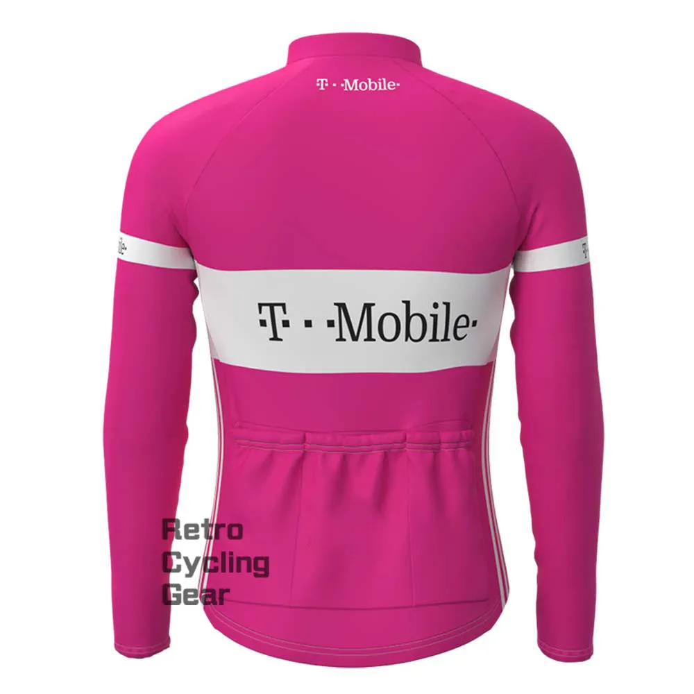 T-Mobile purple Fleece Retro Long Sleeves Jerseys