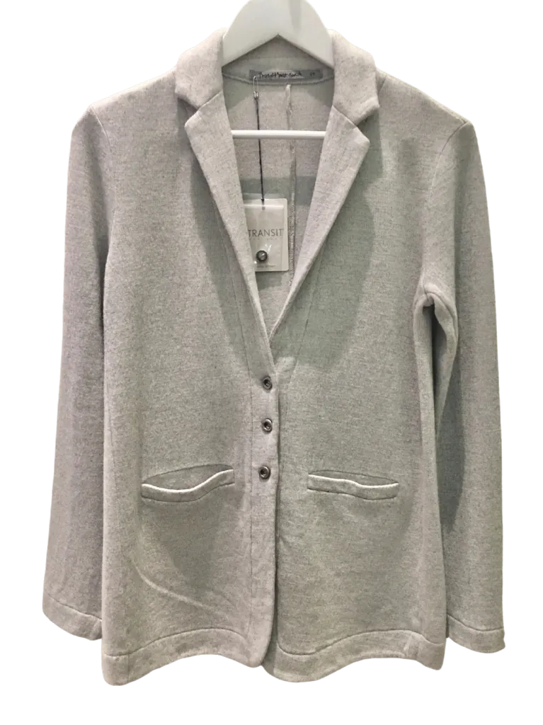 Transit Par Such Longline Blazer in Chalk