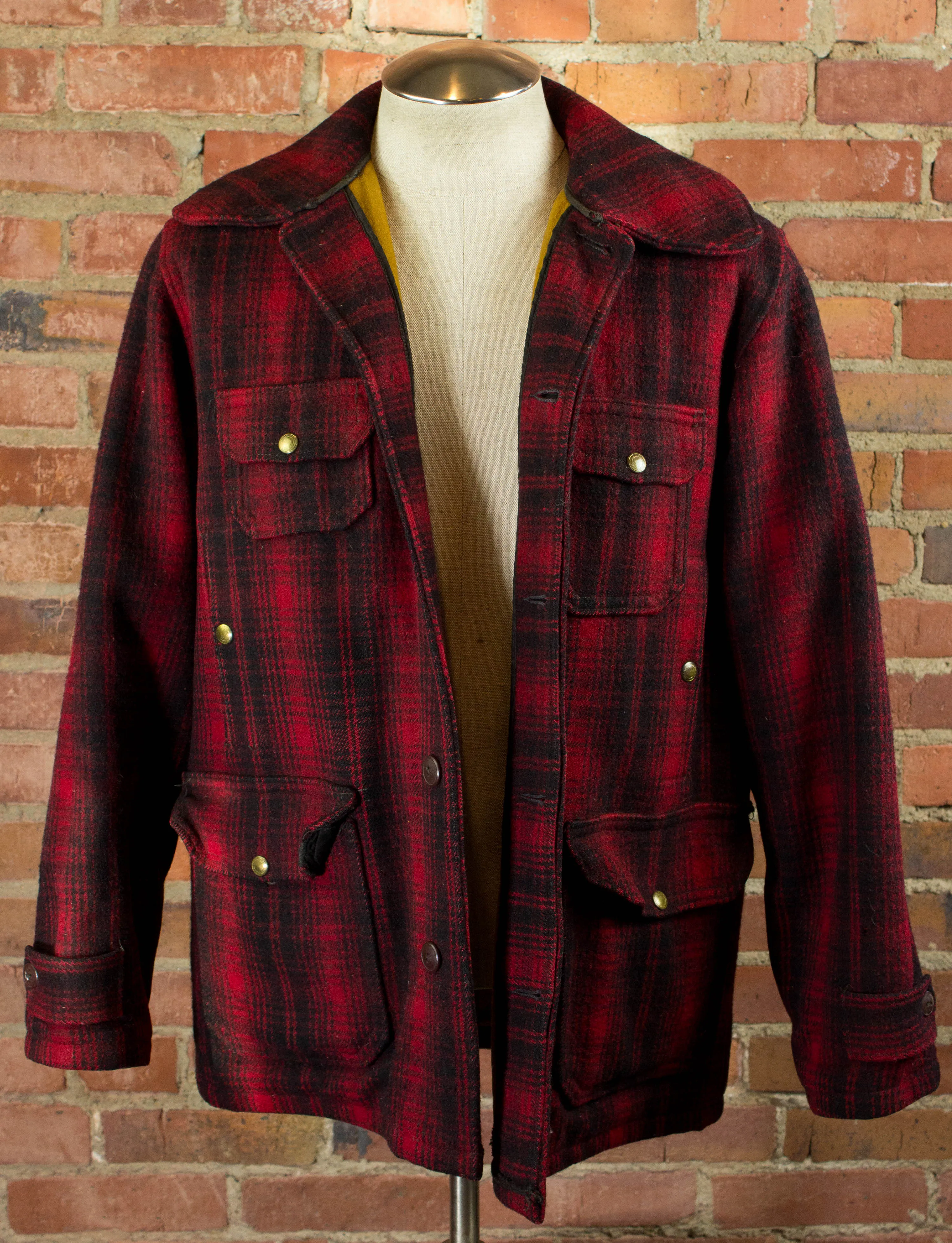 Vintage 50s Woolrich Buffalo Plaid Jacket 40 Large