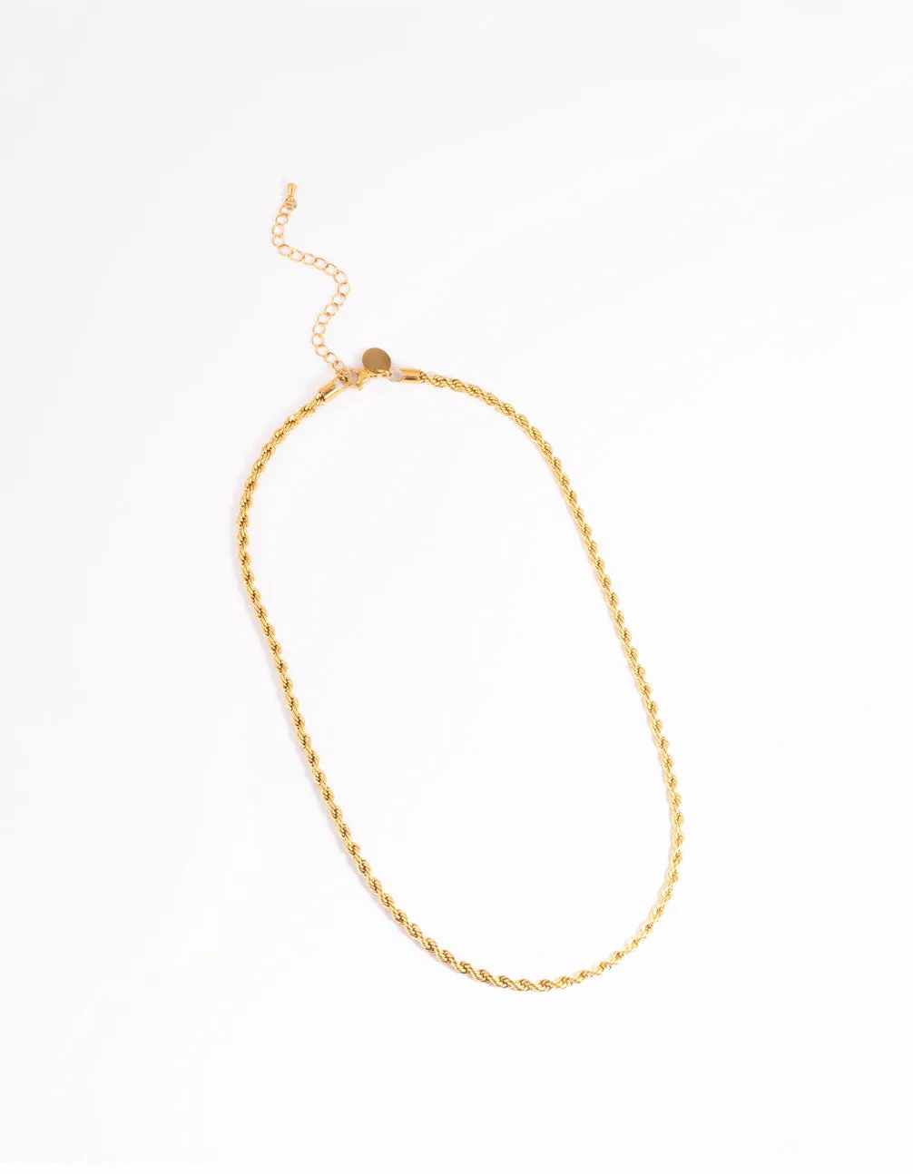 Waterproof Gold Plated Stainless Steel Thick Twist Chain Necklace