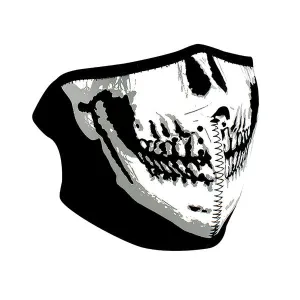 WNFM002HG ZANÂ® Half Mask- Neoprene- Skull Face- Glow in the Dark