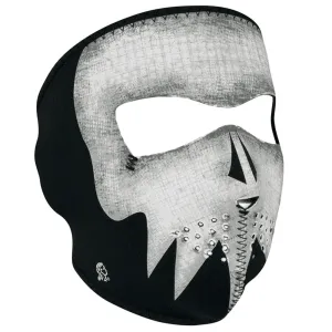 WNFM081G ZANÂ® Full Mask- Neoprene- Gray Skull, Glow in the Dark